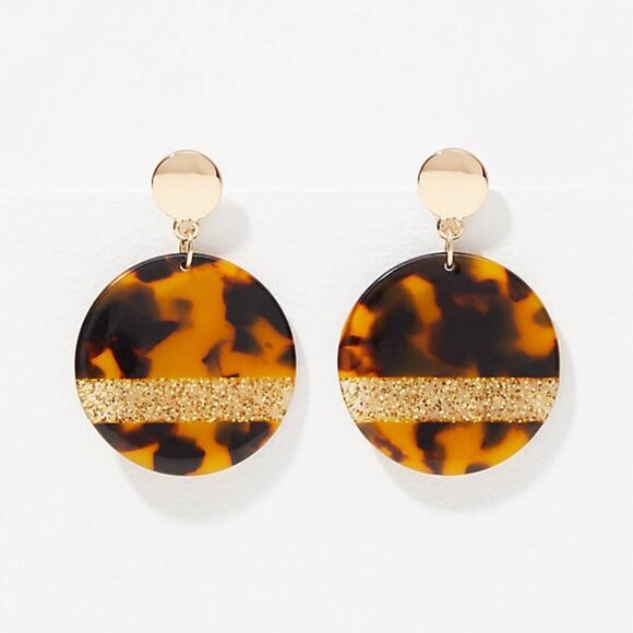 LOFT Glitter Resin Drop Earrings - Picture 3 of 3